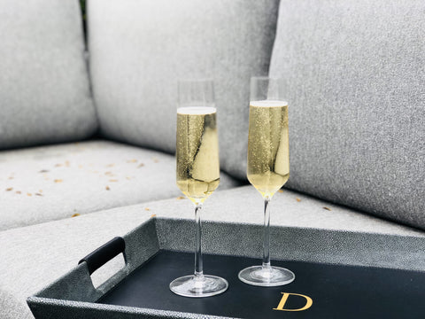 Design chic monogrammed acrylic and glass barware perfect for indoor and outdoor events!