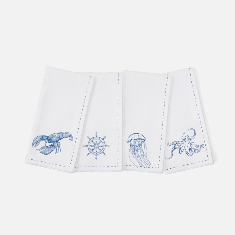 Ariel Sealife Napkins - Set of 4