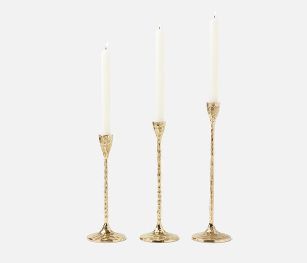 Blue Pheasant Alina Gold Candle Holders