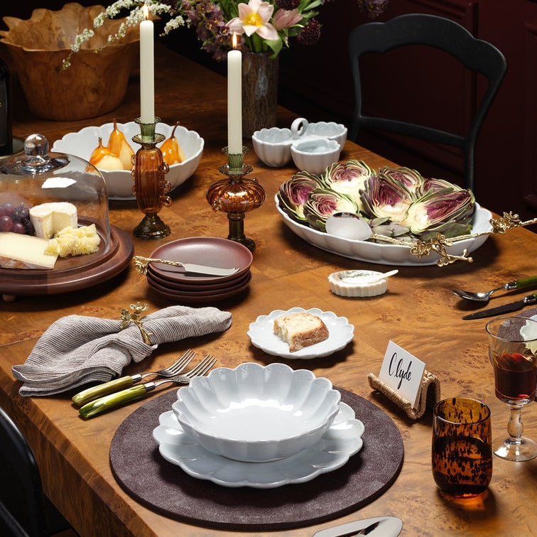 Colson Olive Green/Polished Silver Flatware Set
