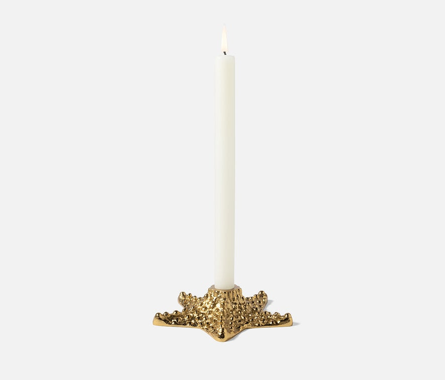 Blue Pheasant Cosima Polished Gold Starfish Candle Holder