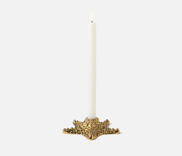 Blue Pheasant Cosima Polished Gold Starfish Candle Holder