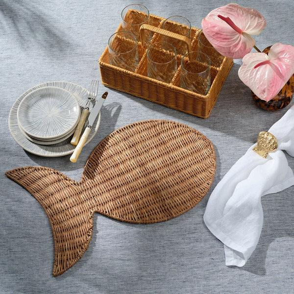 Blue Pheasant Cousteau Natural Placemat