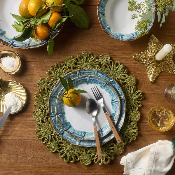 Blue Pheasant Eliana Olive Green Placemat