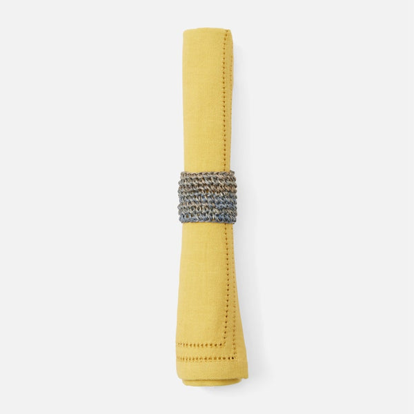 Blue Pheasant Emmy Crochet Napkin Rings