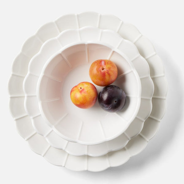 Blue Pheasant Iris Scallop Melamine Dinnerware