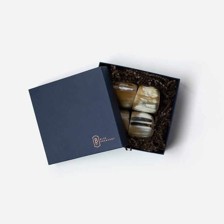 Blue Pheasant James Natural Horn Napkin Rings
