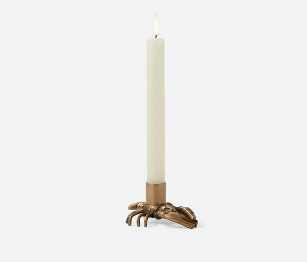 Blue Pheasant Marlin Antique Brass Lobster Candle Holder