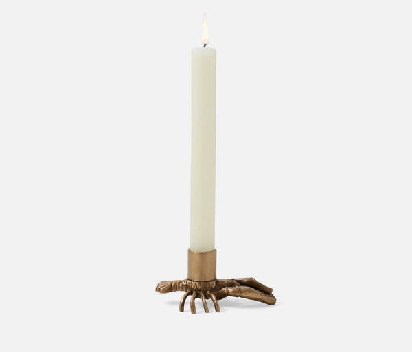 Blue Pheasant Marlin Antique Brass Lobster Candle Holder