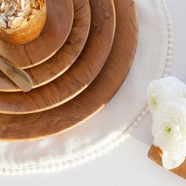 Blue Pheasant Rowan Teak Dinnerware