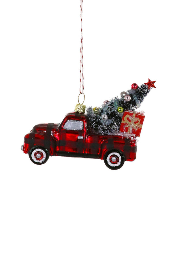 Cody Foster Buffalo Plaid Truck Ornament