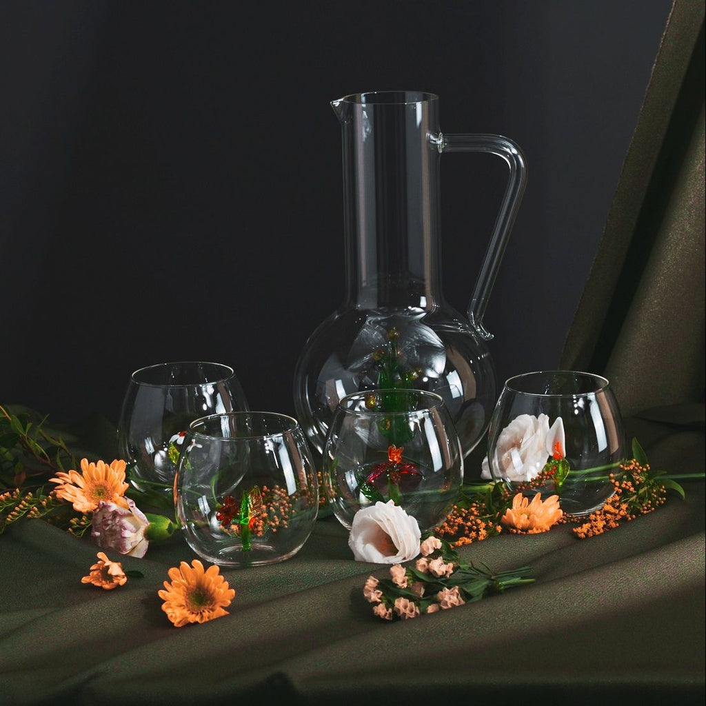 Flower Power Glasses - Set of 6