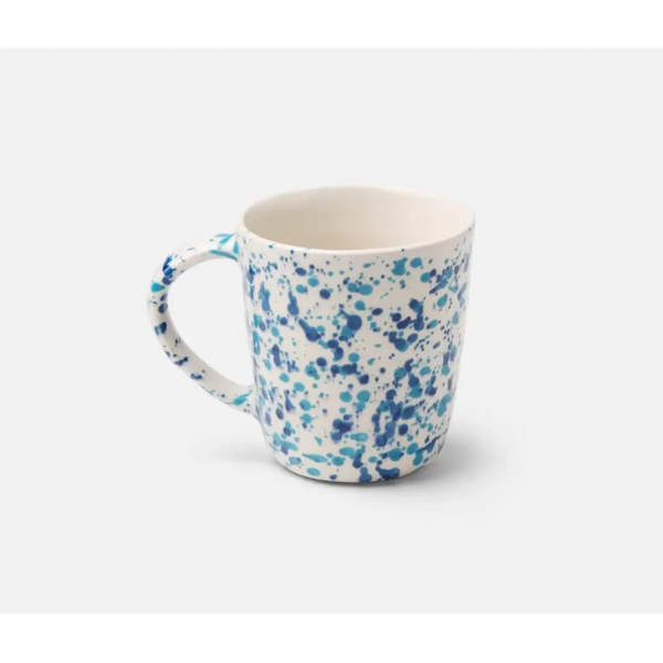 Blue Pheasant Sconset Mixed Blue Spongeware Mug, Pack/4