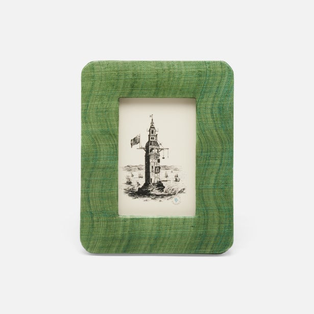 Halle Silken Abaca Picture Frame - Dark Green
