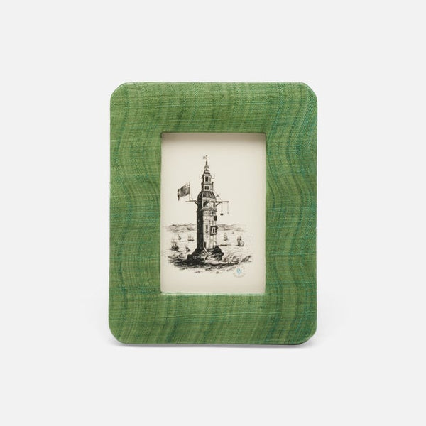 Halle Silken Abaca Picture Frame - Dark Green