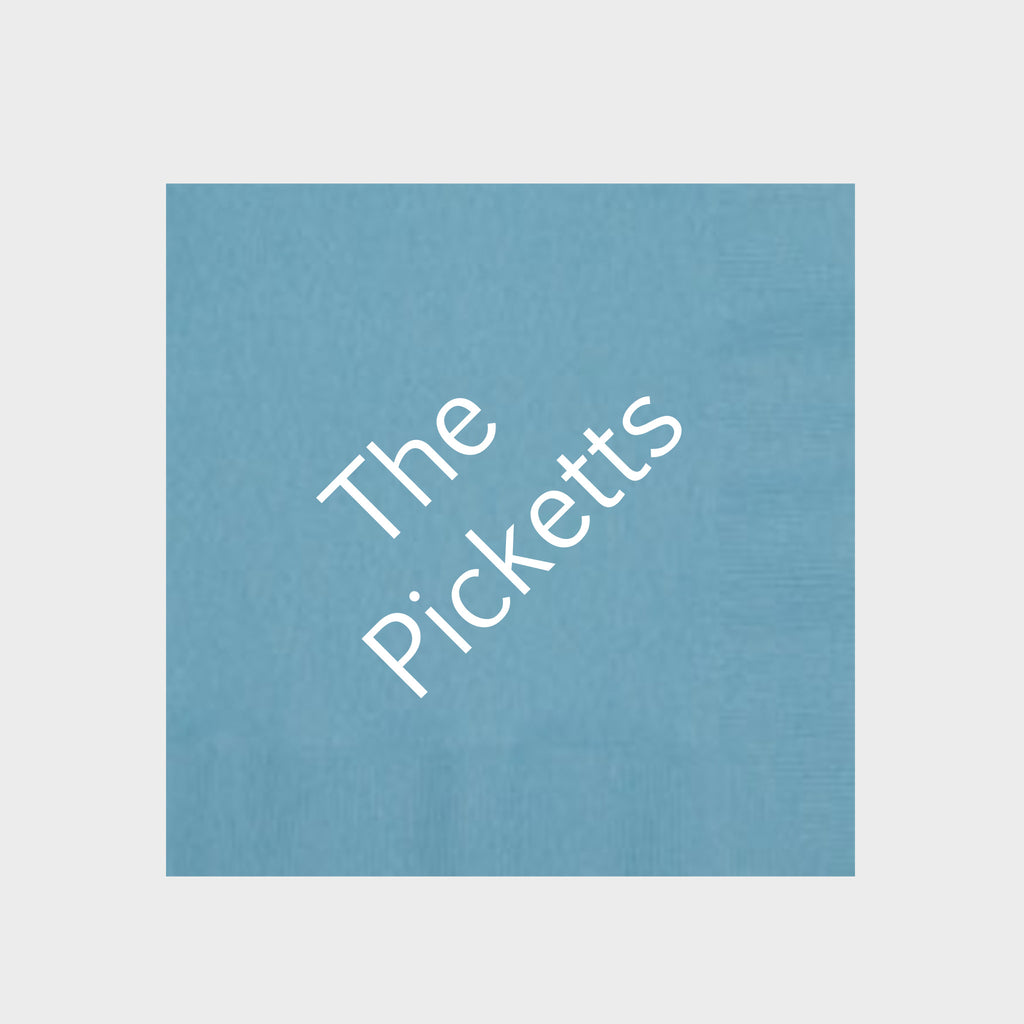 Personalized Blue Napkin