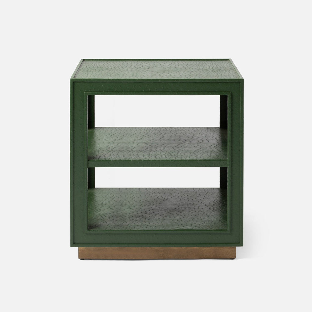 Adeen Side Table Moss Faux Ostrich