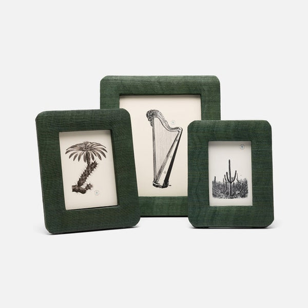Halle Silken Abaca Picture Frame - Dark Green