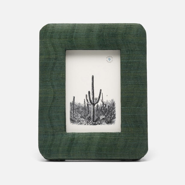 Halle Silken Abaca Picture Frame - Dark Green