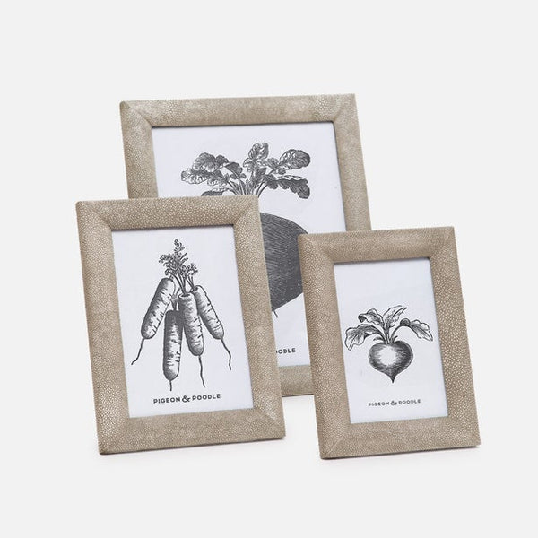 Oxford Faux Shagreen Picture Frames - Sand
