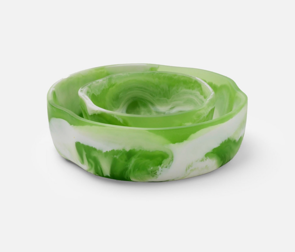 Blue Pheasant Beatrix Swirled Serving Bowls - Green