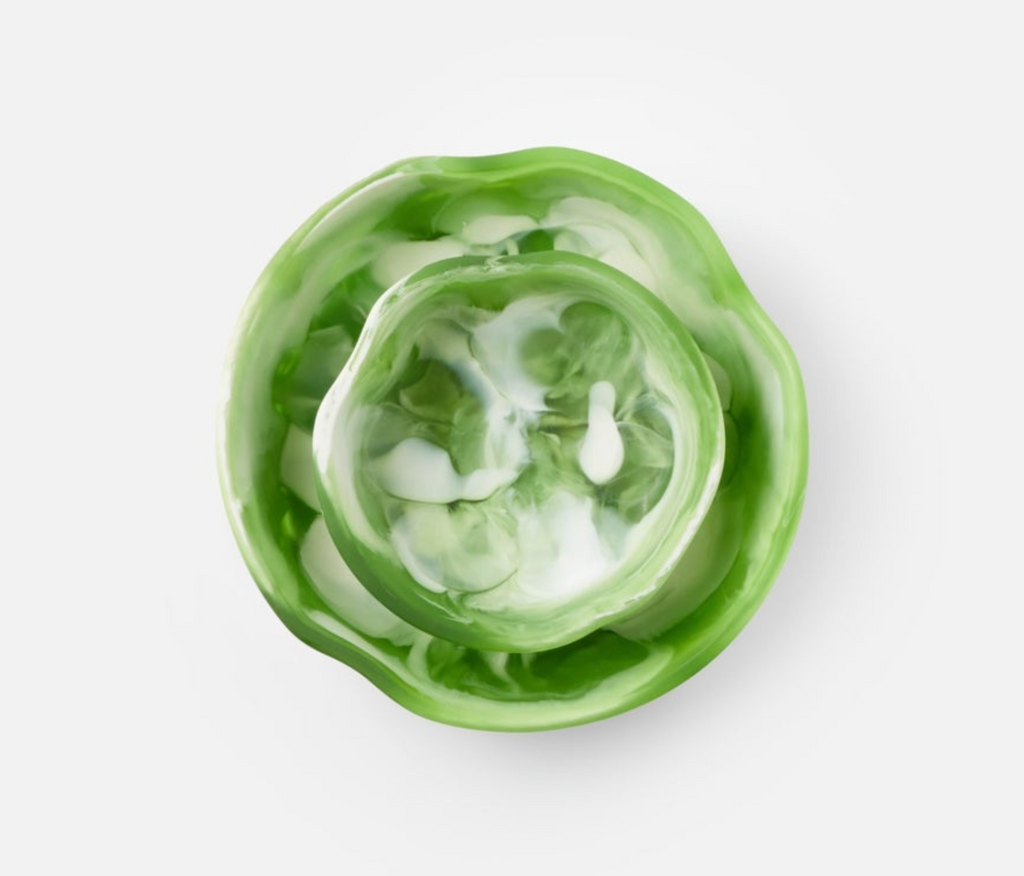 Blue Pheasant Beatrix Swirled Serving Bowls - Green