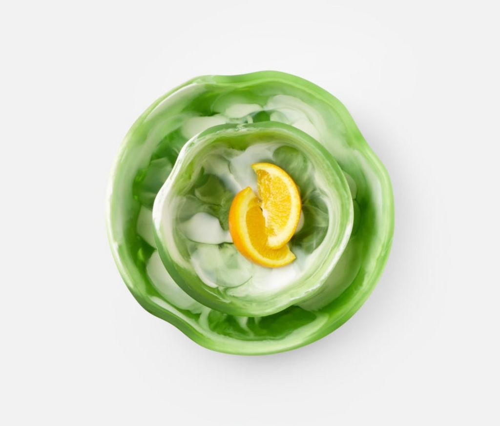 Blue Pheasant Beatrix Swirled Serving Bowls - Green