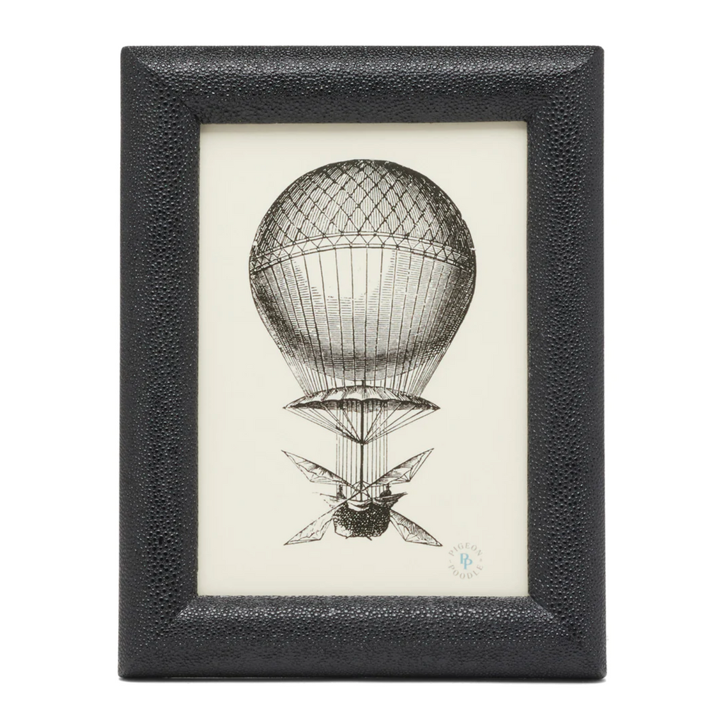 Oxford Faux Shagreen Picture Frames - Black