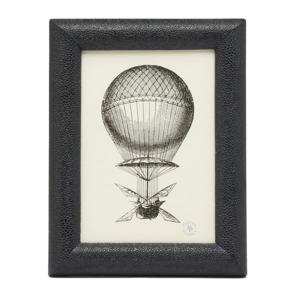 Oxford Faux Shagreen Picture Frames - Black