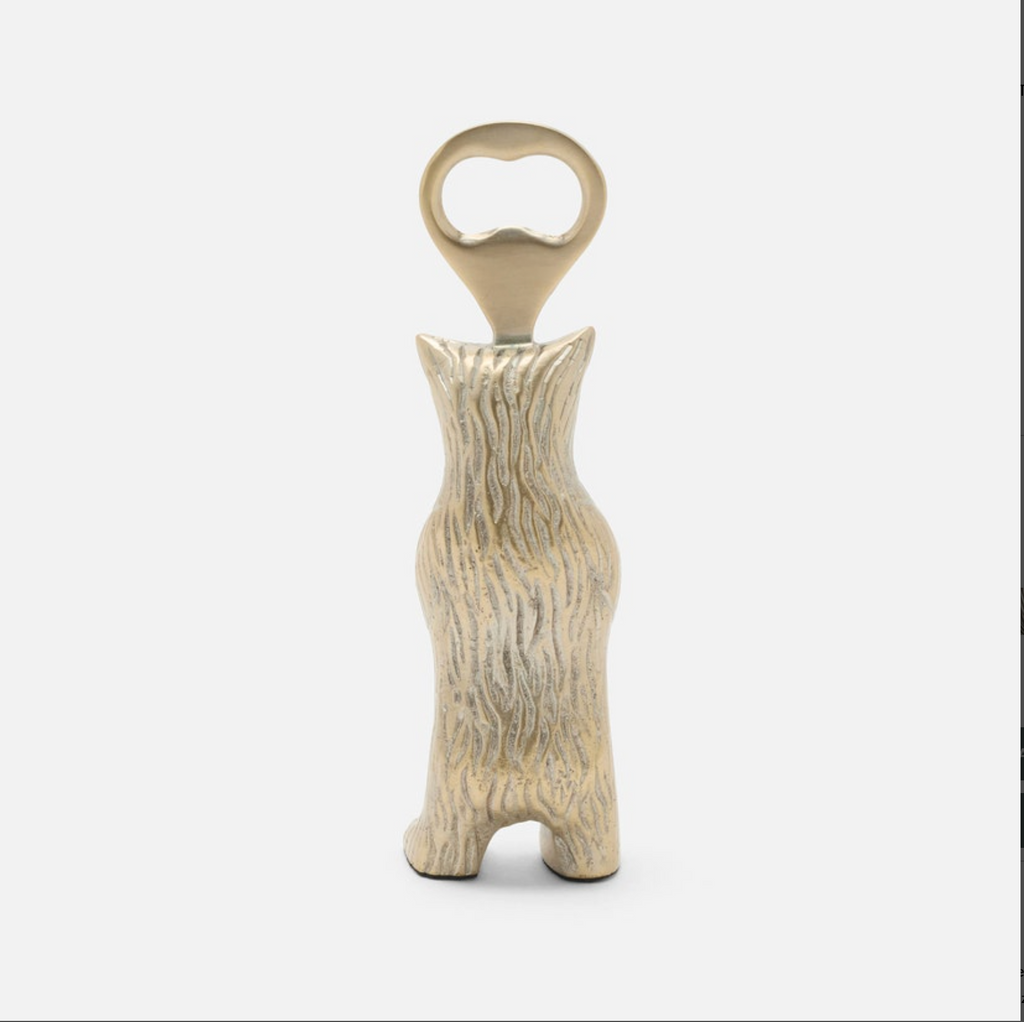 Blue Pheasant Benjamin Bear Tarnished Silver Bottle Opener