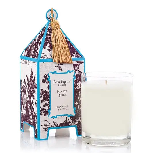 Japanese Quince Toile Mini Pagoda Candle