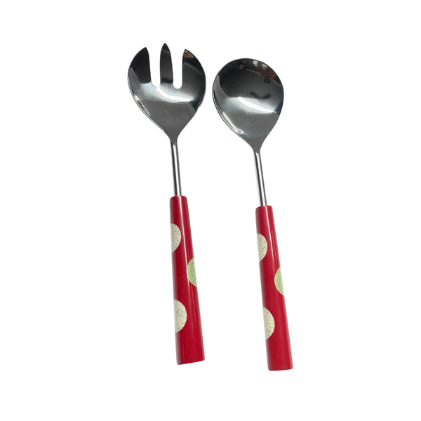 Davis Designs Set of 2 Serving Set Red Handle