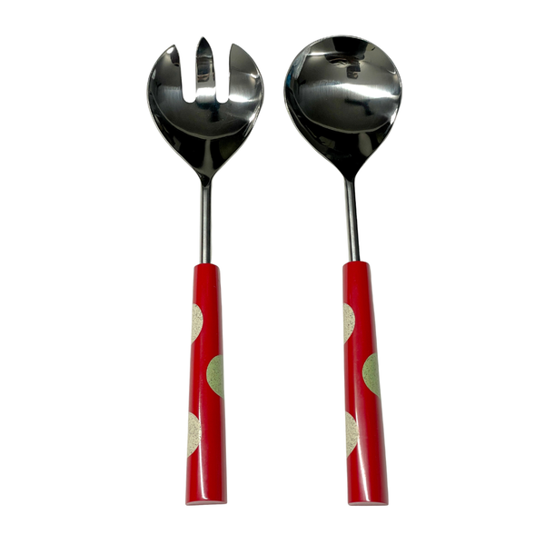 Davis Designs Set of 2 Serving Set Red Handle