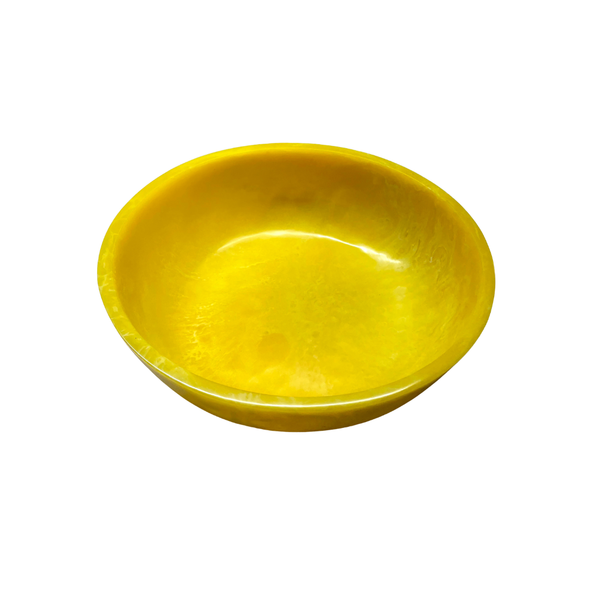 Davis Designs Yellow Swirl Bowl