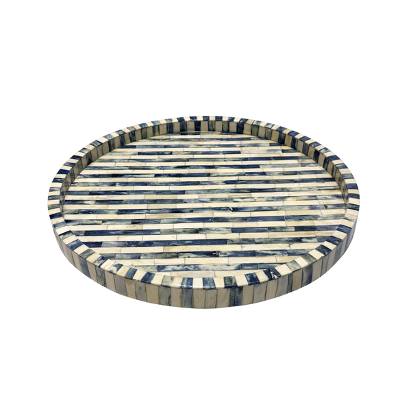 Davis Designs Horn and Bone Large Round Serving Tray