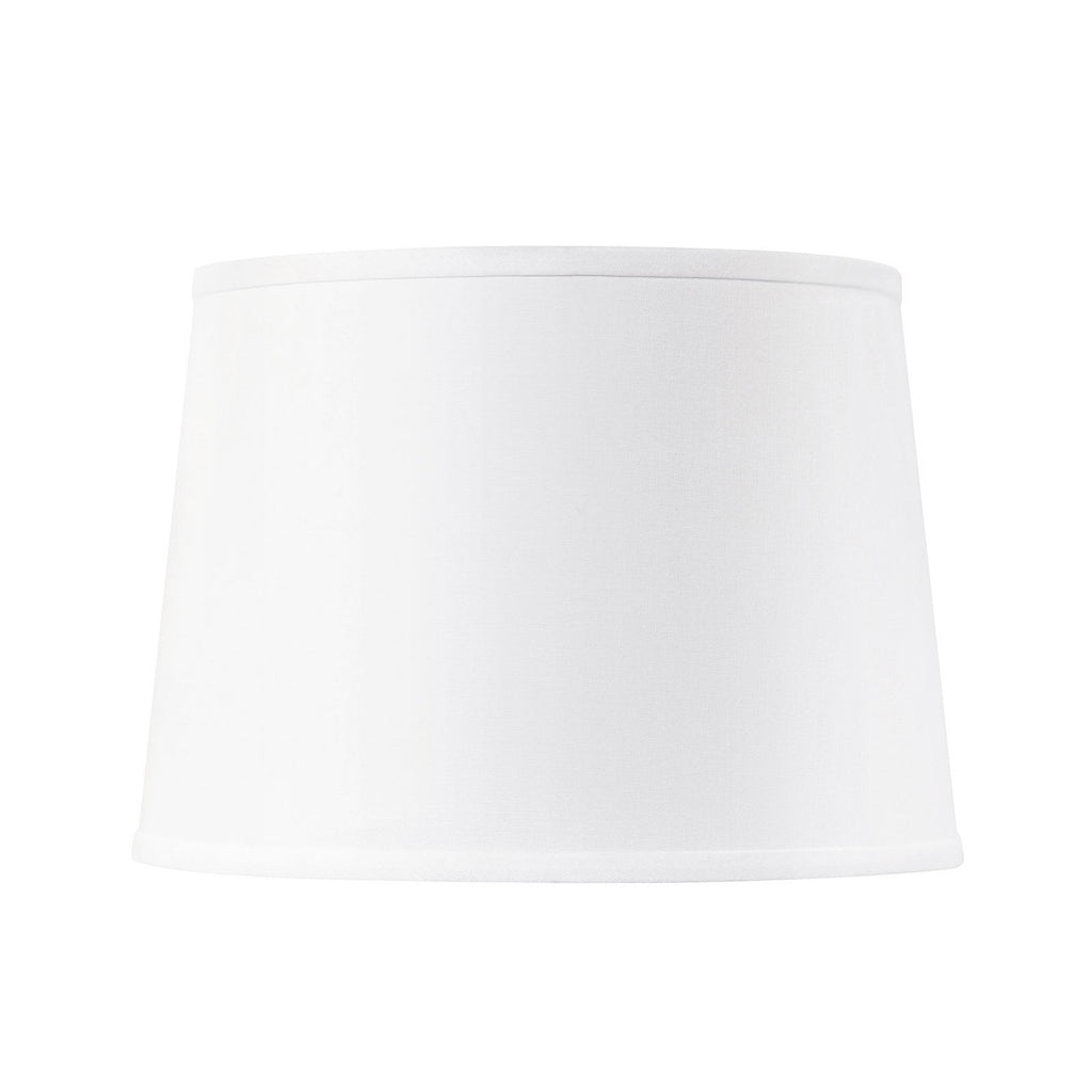 Villa & House Shade 14-inch White Linen, with Nickel