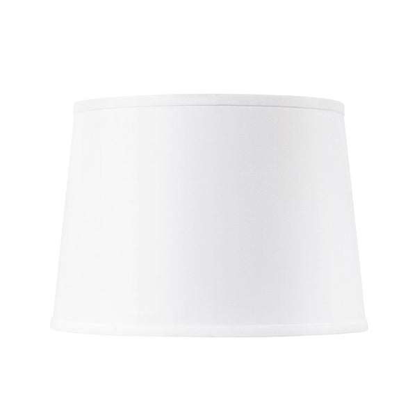 Villa & House Shade 14-inch White Linen, with Nickel