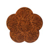Brown floral-patterned tabletop on a white background