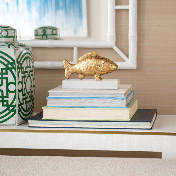 Villa & House Carp Fish Statue, Gold Leaf