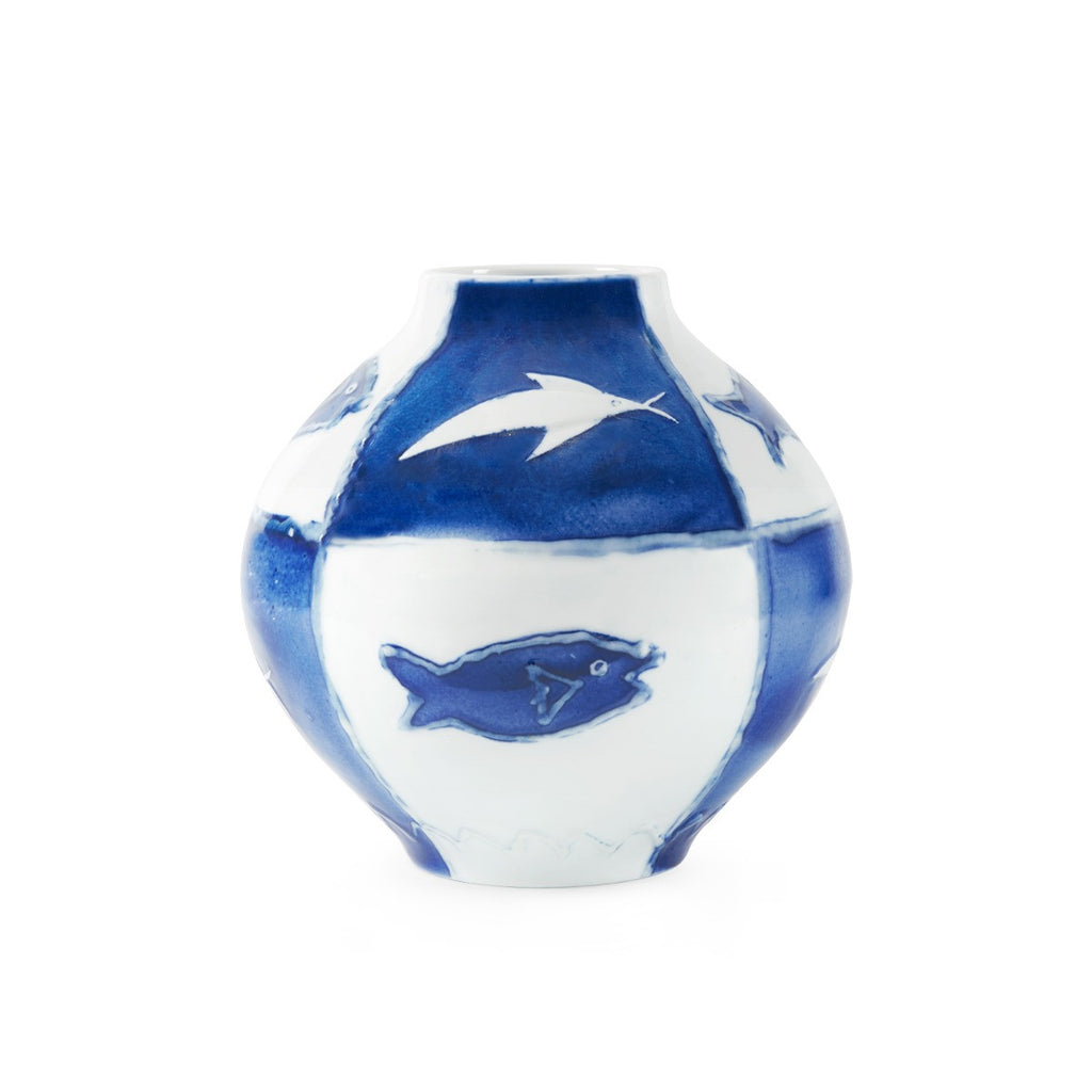 Villa & House Malaga Vase Blue and White