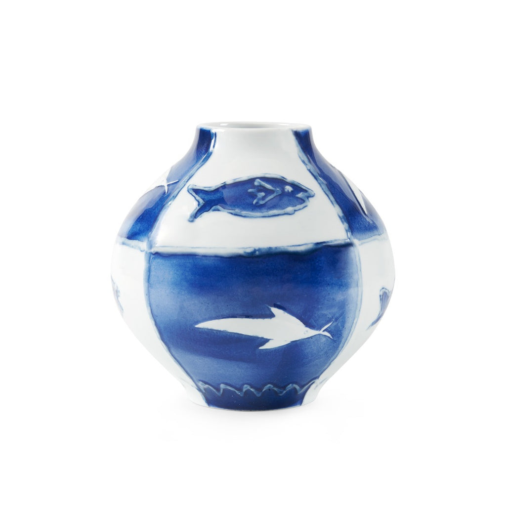 Villa & House Malaga Vase Blue and White