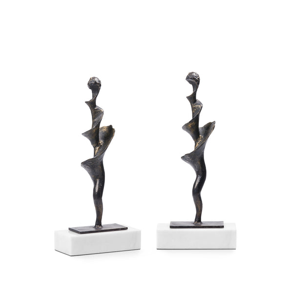 Villa & House Spiral Small Statue Set of 2