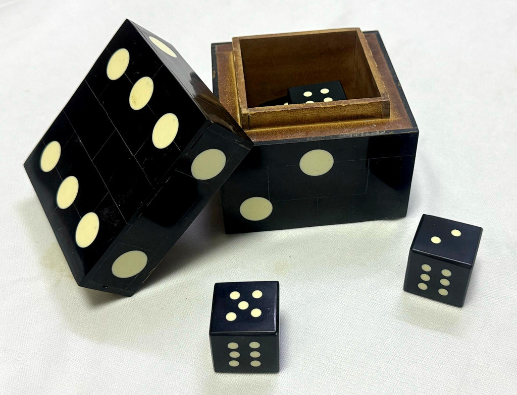 Private Label Black Dice Decor & Storage Box Set