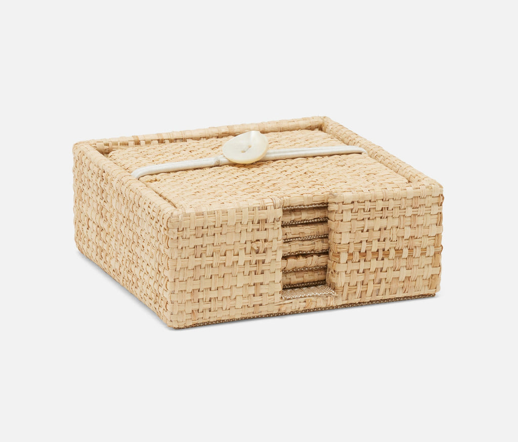 Blue Pheasant Barth Natural Coaster Raffia (Set of 6)