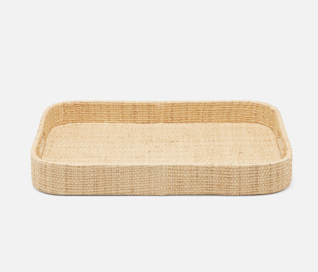 Blue Pheasant Barth Natural Tray Rectangular Raffia