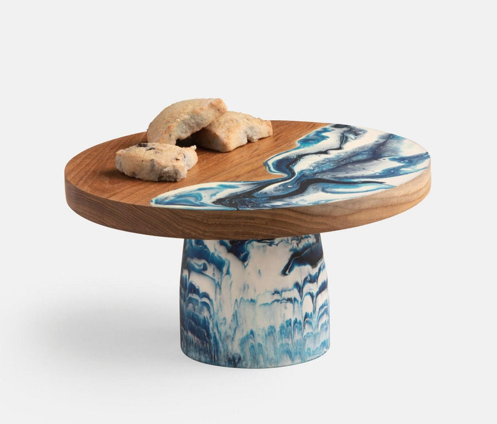 Blue Pheasant Austin Swirled Cake Stand - Black