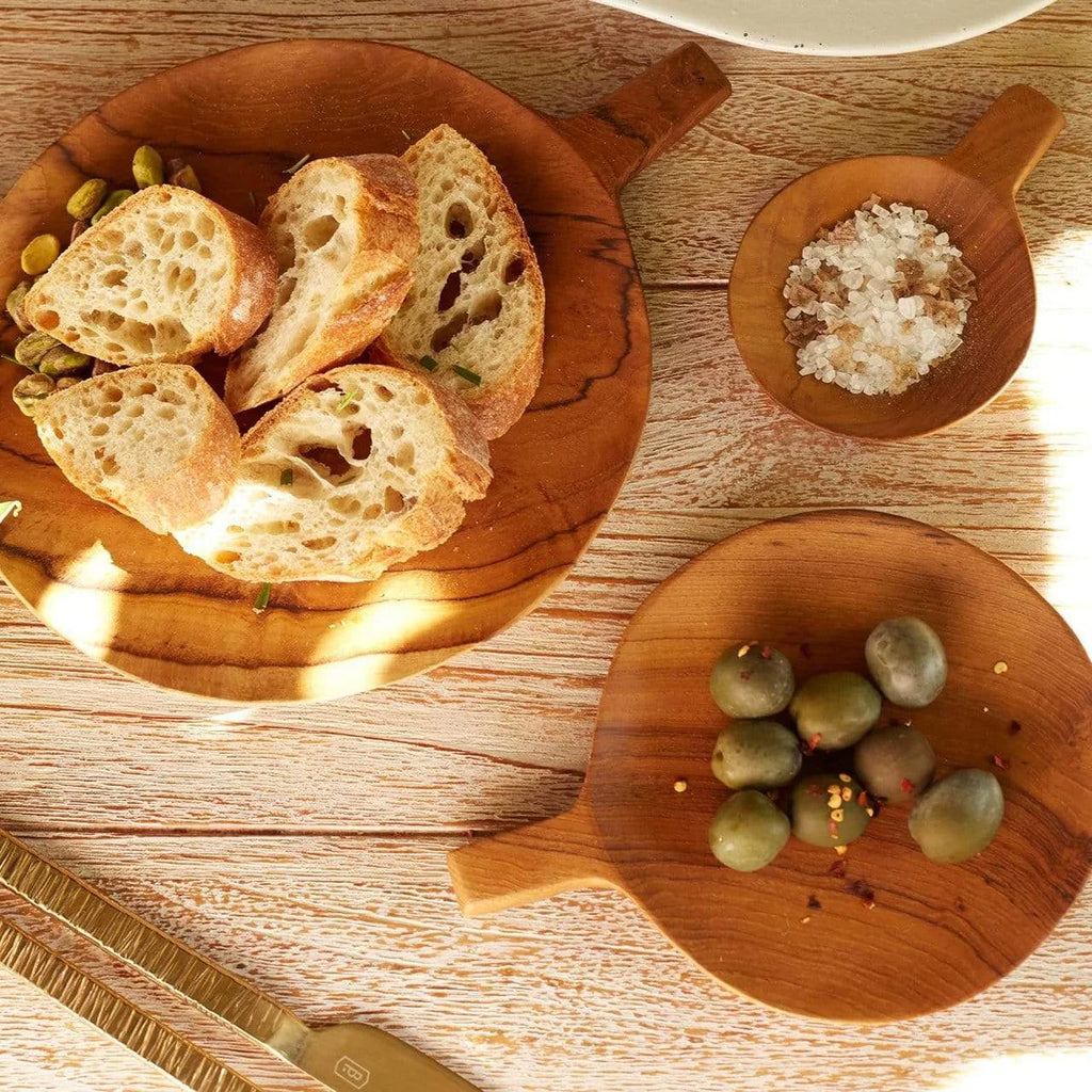 Blue Pheasant Chloe Round Serving Platters - Natural