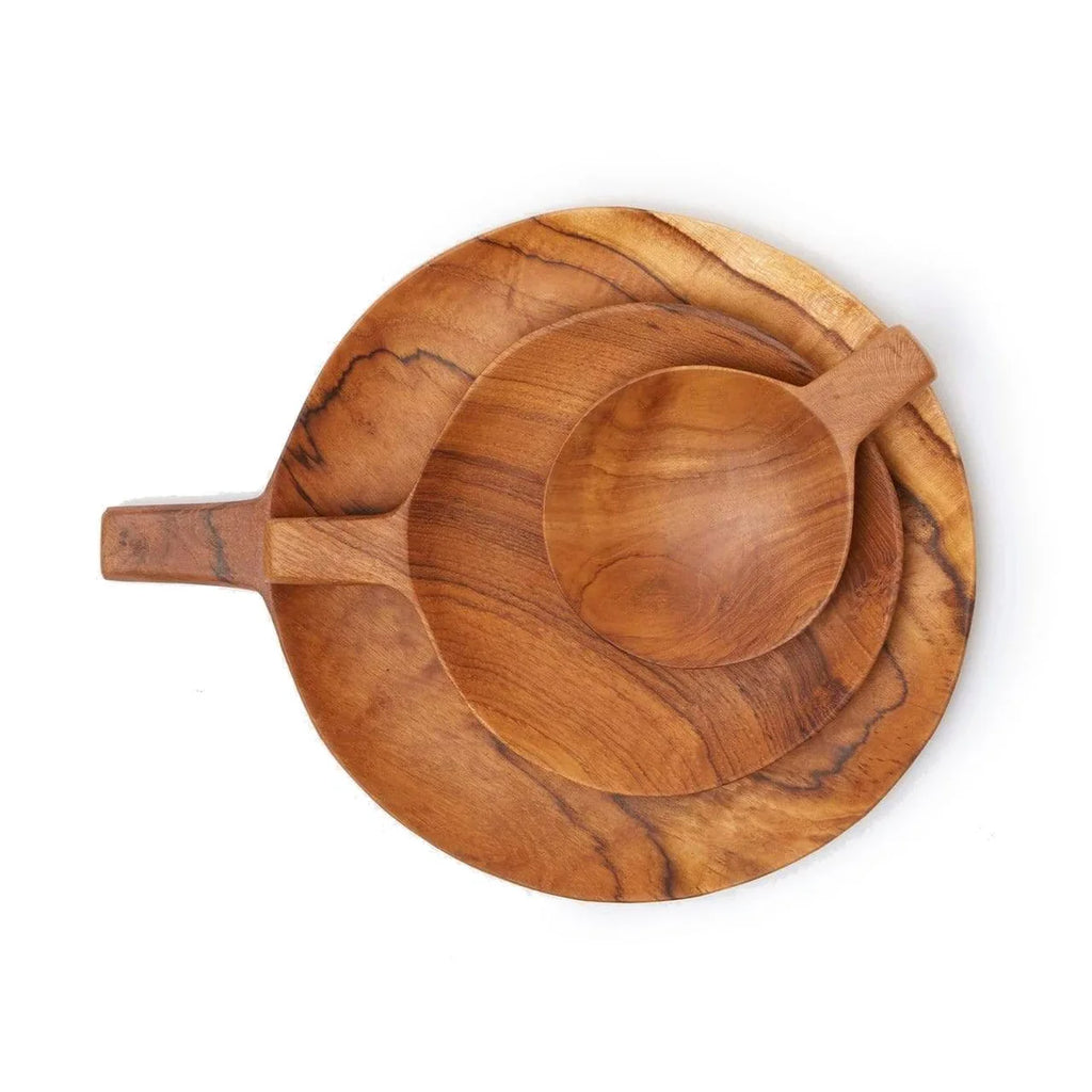 Blue Pheasant Chloe Round Serving Platters - Natural