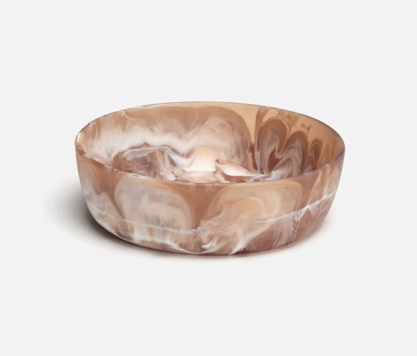 Blue Pheasant Hugo Swirled Serving Bowl - Amber