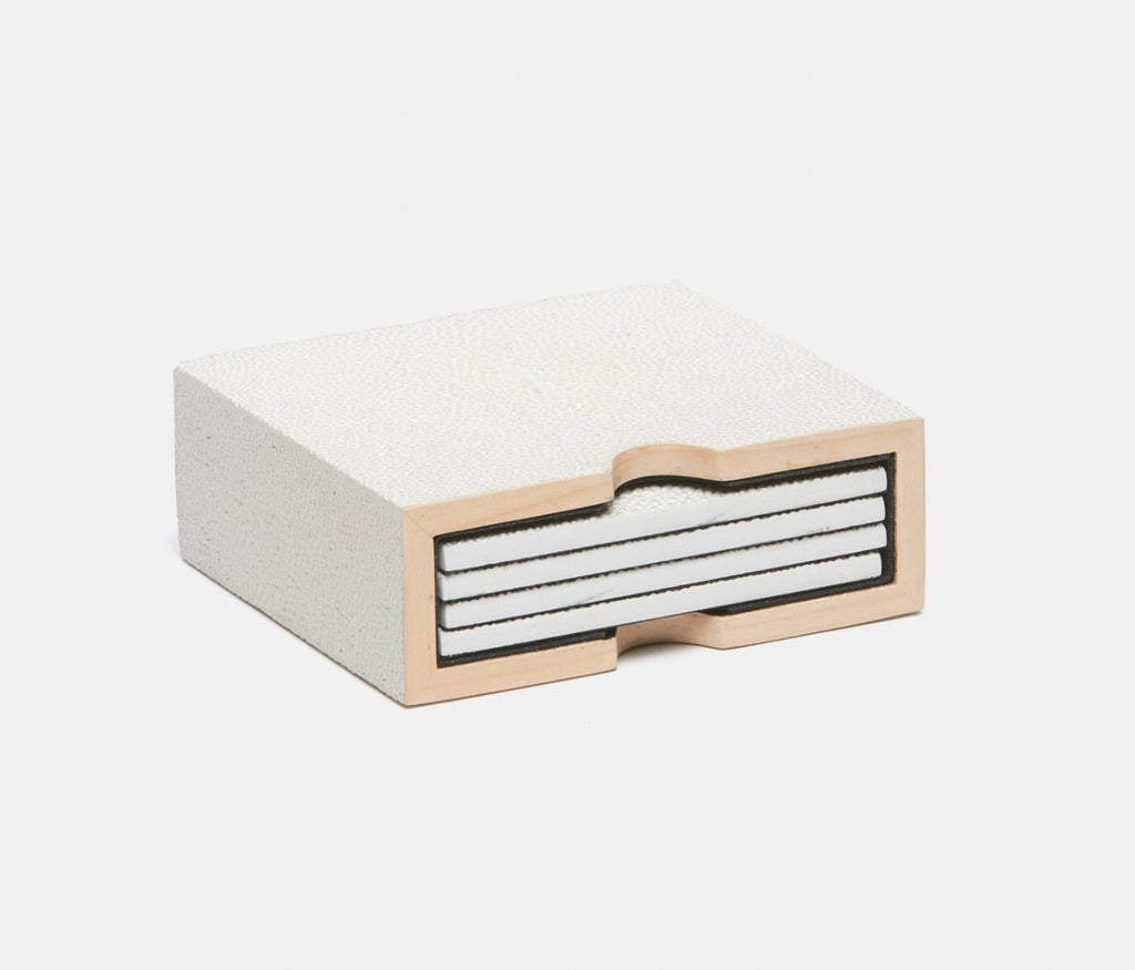 Blue Pheasant Varese Blanc Coasters